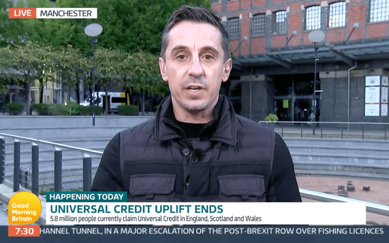 GMB viewers applaud Gary Neville after he ‘destroys’ Edwina Currie in Universal Credit row GMB viewers applaud Gary Neville after he ‘destroys’ Edwina Currie in Universal Credit row