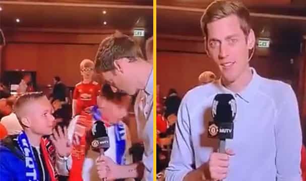 Children demand “Ole Out” during MUTV interview Children demand “Ole Out” during MUTV interview