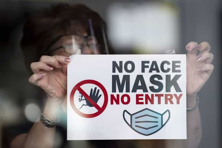 Brits who refuse to wear a mask will face fines Brits who refuse to wear a mask will face fines