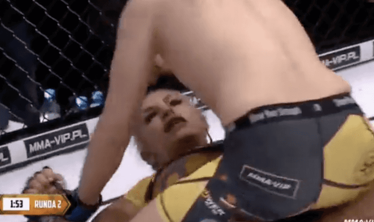 Female MMA fighter badly beaten by man in inter-gender fight which left fans horrified Female MMA fighter badly beaten by man in inter-gender fight which left fans horrified