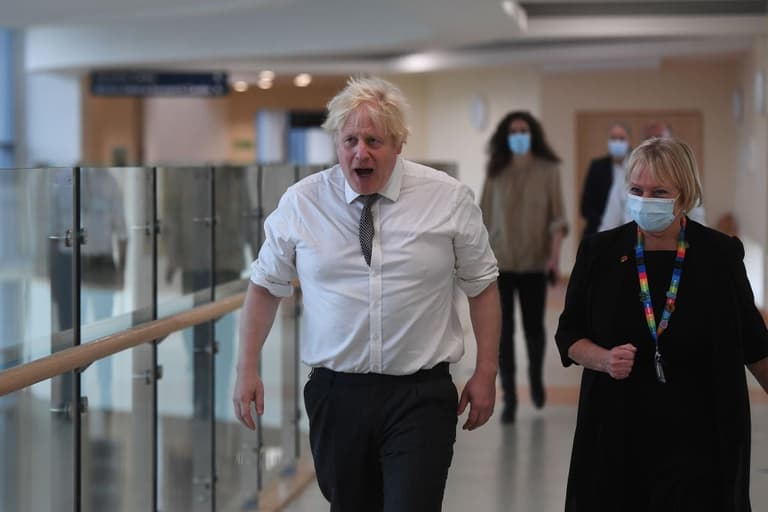 Boris Johnson seen maskless in hospital despite MP cases rising Boris Johnson seen maskless in hospital despite MP cases rising