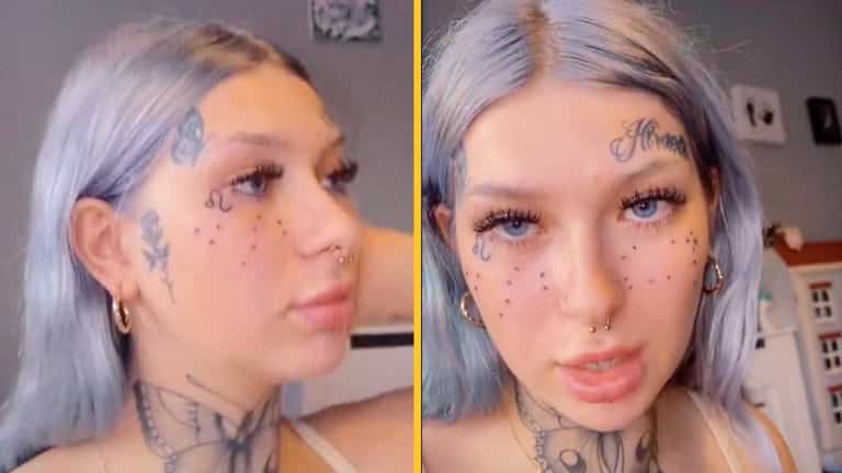 TikToker goes viral for getting face tattoo thinking it would ‘fade’ TikToker goes viral for getting face tattoo thinking it would ‘fade’