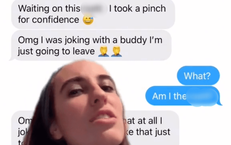 Man calls date ‘c***’ behind her back – but sends her text by accident Man calls date ‘c***’ behind her back – but sends her text by accident