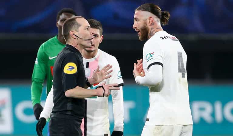 Sergio Ramos picks up 27th red card of his career in third game for PSG Sergio Ramos picks up 27th red card of his career in third game for PSG