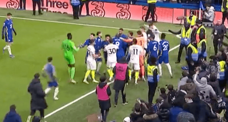 Tempers flare between Leeds and Chelsea after controversial late Jorginho penalty Tempers flare between Leeds and Chelsea after controversial late Jorginho penalty