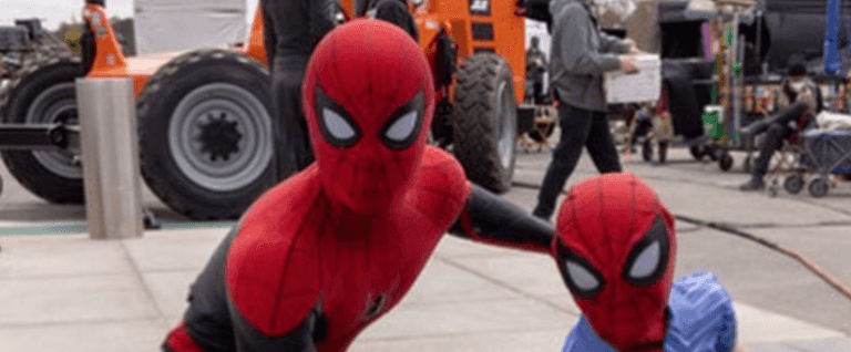 Boy who saved little sister from dog attack spends day with Tom Holland on Spider-Man set Boy who saved little sister from dog attack spends day with Tom Holland on Spider-Man set