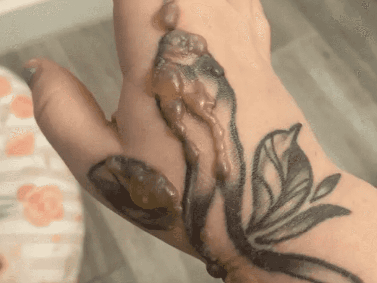 Woman horrified after warts grew on tattoo and had to be burned off Woman horrified after warts grew on tattoo and had to be burned off