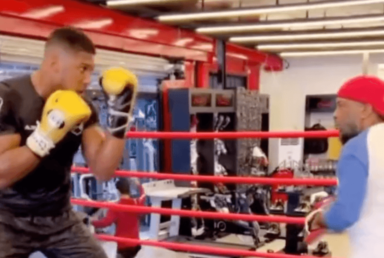 Anthony Joshua spotted working with new trainer ahead of Usyk rematch Anthony Joshua spotted working with new trainer ahead of Usyk rematch