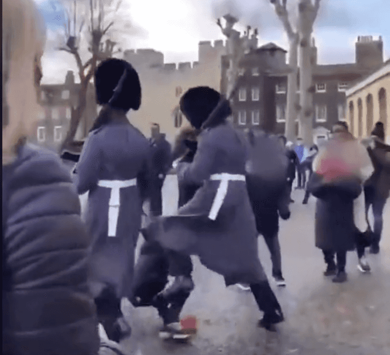 Shocking video shows Queen’s Guard trample over child who gets in their way Shocking video shows Queen’s Guard trample over child who gets in their way