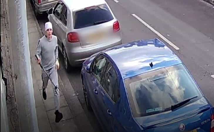 Shocking CCTV shows killer chase victim with garden fork before plunging it into his head Shocking CCTV shows killer chase victim with garden fork before plunging it into his head