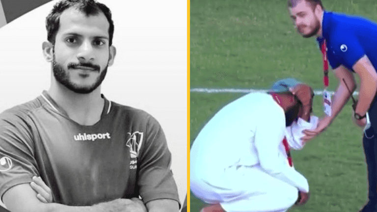 Omani footballer dies after suffering heart attack in warm up Omani footballer dies after suffering heart attack in warm up