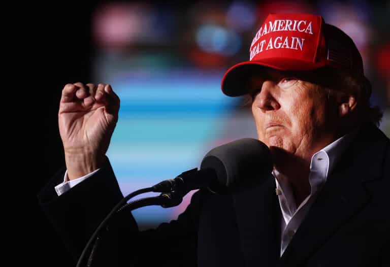 QAnon claims Trump actually used JFK as body double at rally QAnon claims Trump actually used JFK as body double at rally