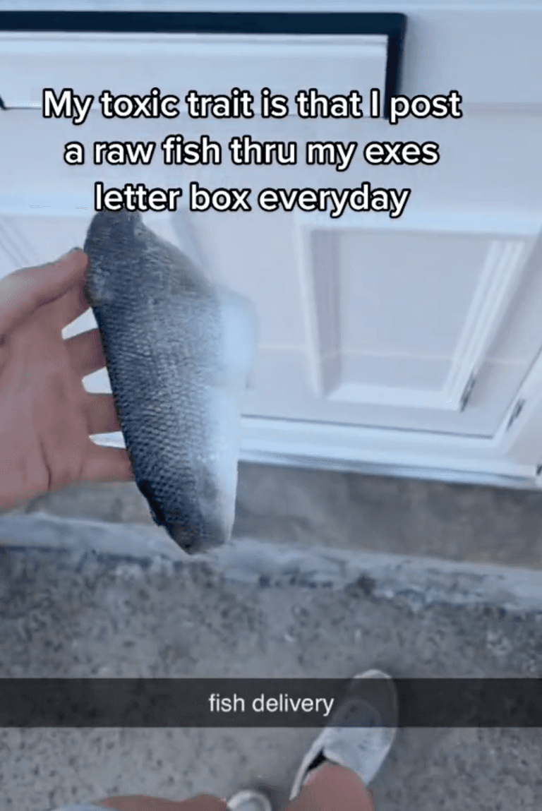 ‘I shove a fish through my ex’s door every day – it’s toxic but I don’t care’ ‘I shove a fish through my ex’s door every day – it’s toxic but I don’t care’