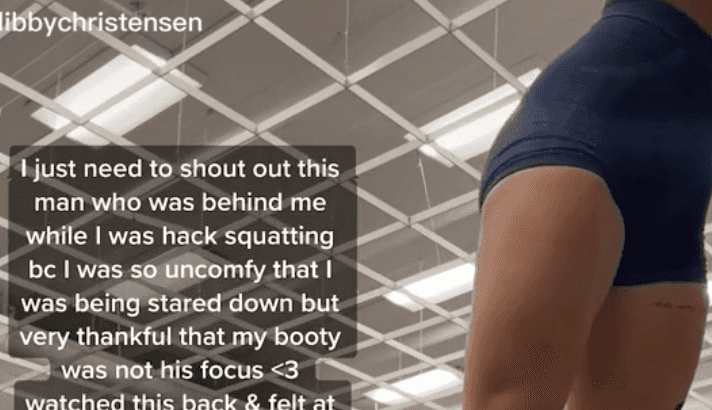 Woman thanks man for not staring at her while she did squats at the gym Woman thanks man for not staring at her while she did squats at the gym