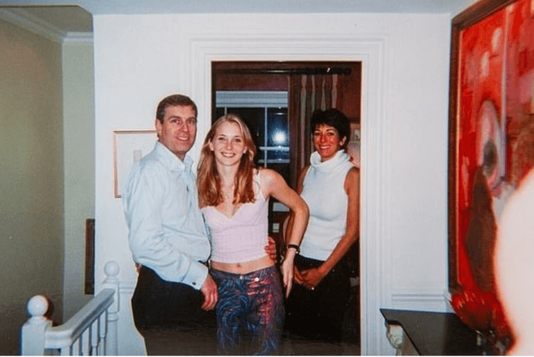 Mystery thumb uncovered in original uncropped version of Prince Andrew pic Mystery thumb uncovered in original uncropped version of Prince Andrew pic