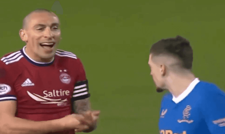 Ex-Celtic captain Scott Brown waves off Rangers’ Ryan Kent after red card Ex-Celtic captain Scott Brown waves off Rangers’ Ryan Kent after red card