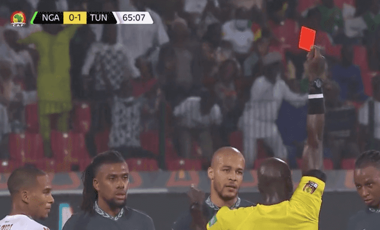 Alex Iwobi sent off for Nigeria moments after coming on as a substitute in shock defeat Alex Iwobi sent off for Nigeria moments after coming on as a substitute in shock defeat