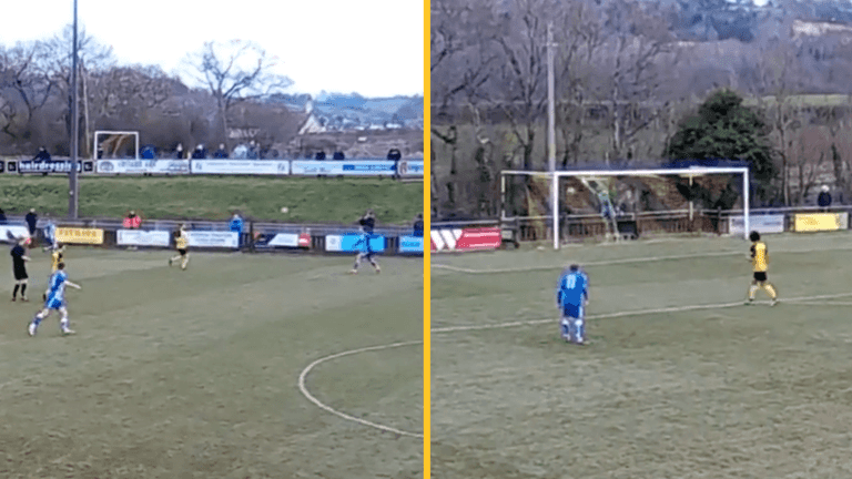 Clevedon Town score non-league goal of the season with ridiculous volley Clevedon Town score non-league goal of the season with ridiculous volley