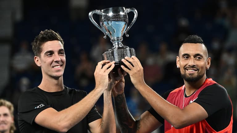 Nick Kyrgios and Thanasi Kokkinakis clinch maiden Grand Slam title Nick Kyrgios and Thanasi Kokkinakis clinch maiden Grand Slam title
