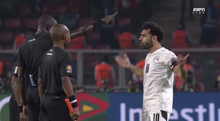 Mohamed Salah involved in angry row with referee following AFCON semi-final Mohamed Salah involved in angry row with referee following AFCON semi-final