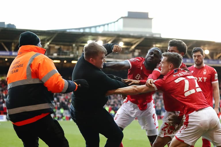 Leicester fan handed prison sentence for assaulting three Nottingham Forest players Leicester fan handed prison sentence for assaulting three Nottingham Forest players