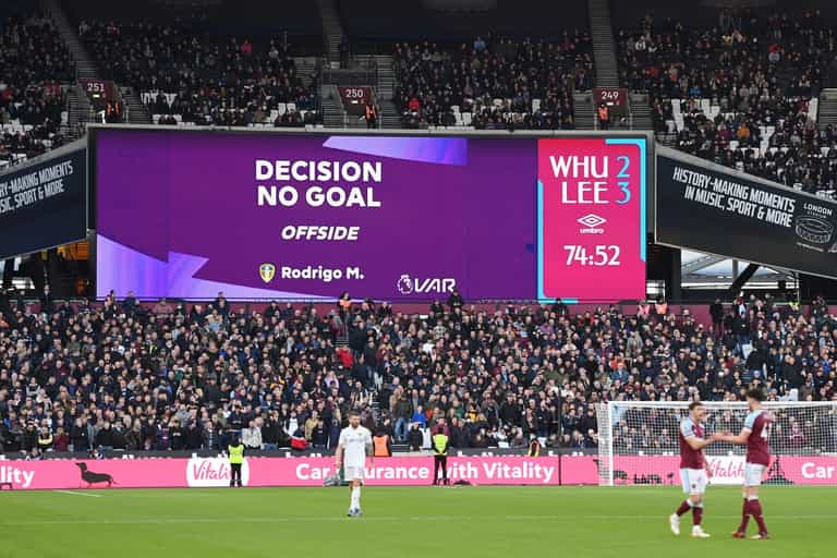 EFL & WSL to discuss using ‘VAR light’ with no offside lines EFL & WSL to discuss using ‘VAR light’ with no offside lines