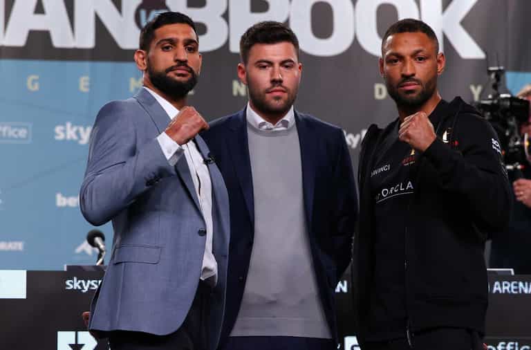 Khan and Brook exchange homophobic slurs during heated press conference Khan and Brook exchange homophobic slurs during heated press conference