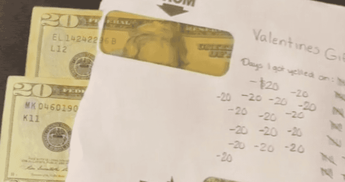 Man takes off $1 from fiancee’s Valentine’s Day gift every time she shouts at him Man takes off $1 from fiancee’s Valentine’s Day gift every time she shouts at him