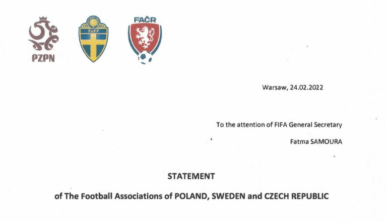 Poland, Sweden and Czech Republic issue joint statement against playing in Russia Poland, Sweden and Czech Republic issue joint statement against playing in Russia