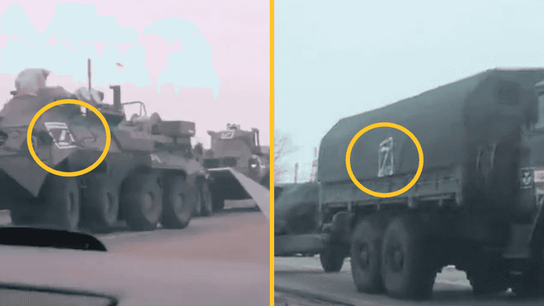 Mysterious “Z” appears on Russian tanks – and experts have no idea what they mean Mysterious “Z” appears on Russian tanks – and experts have no idea what they mean