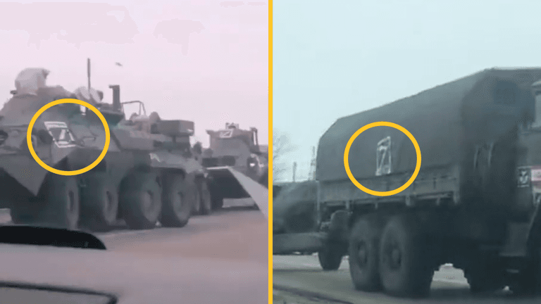 Mysterious “Z” appears on Russian tanks – and experts have no idea what they mean Mysterious “Z” appears on Russian tanks – and experts have no idea what they mean