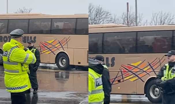 Man Utd fans seen waving Turkey flag on arrival at Elland Road for Leeds clash Man Utd fans seen waving Turkey flag on arrival at Elland Road for Leeds clash