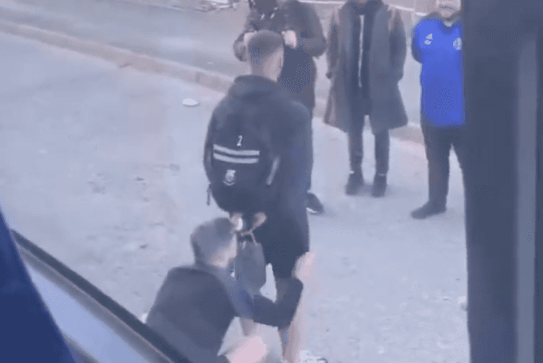 Non-league footballer falls victim to hilarious prank in post-match interview Non-league footballer falls victim to hilarious prank in post-match interview