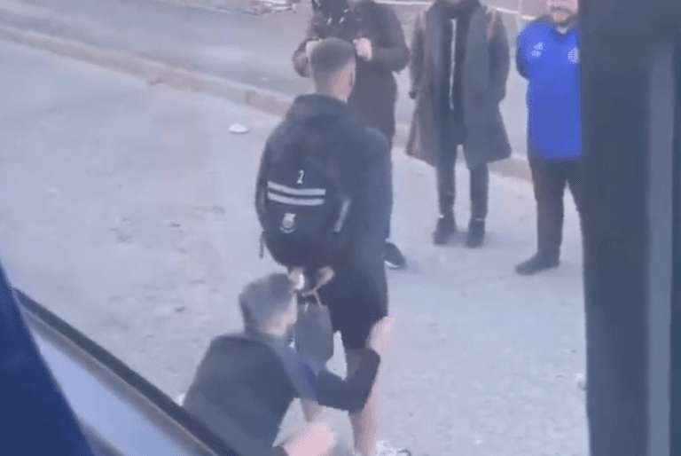 Non-league footballer falls victim to hilarious prank in post-match interview Non-league footballer falls victim to hilarious prank in post-match interview