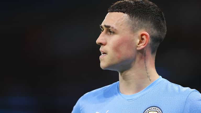 Phil Foden: What Man City midfielder’s neck tattoo says Phil Foden: What Man City midfielder’s neck tattoo says