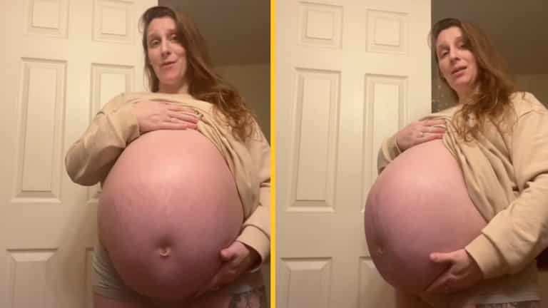 Woman shocks internet with her huge baby bump – and she’s only expecting one child Woman shocks internet with her huge baby bump – and she’s only expecting one child