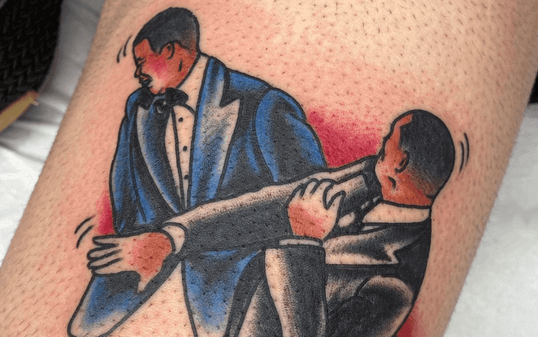 People are seriously getting tattoos of Will Smith slapping Chris Rock People are seriously getting tattoos of Will Smith slapping Chris Rock