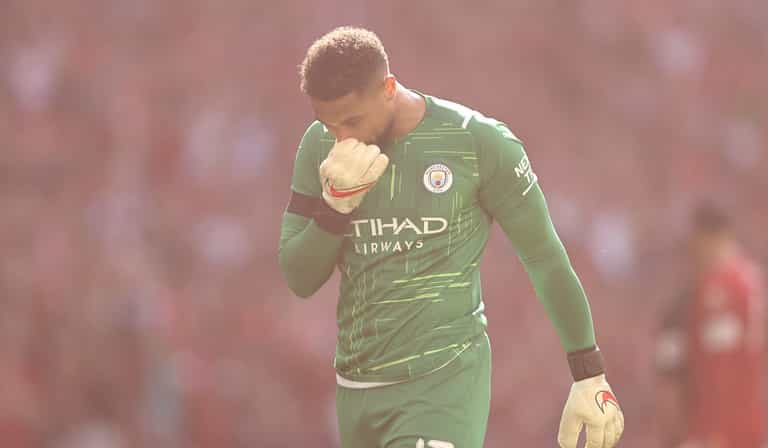 Man City concede utterly bizarre goal to go 2-0 down in FA Cup semi-final Man City concede utterly bizarre goal to go 2-0 down in FA Cup semi-final