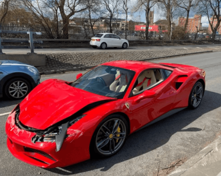 Driver smashed up Ferrari after driving less than 2 miles Driver smashed up Ferrari after driving less than 2 miles