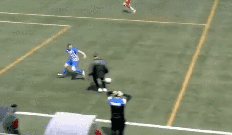 Assistant coach runs on pitch to stop opposition counter attack, gets sent off Assistant coach runs on pitch to stop opposition counter attack, gets sent off