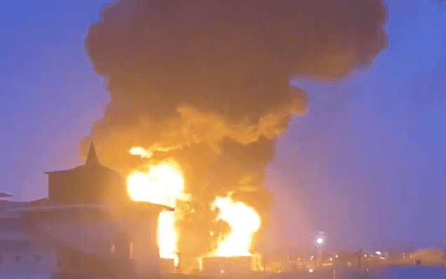 Ukrainian helicopters attack oil facilities inside Russia as fire breaks out, Kremlin claims Ukrainian helicopters attack oil facilities inside Russia as fire breaks out, Kremlin claims