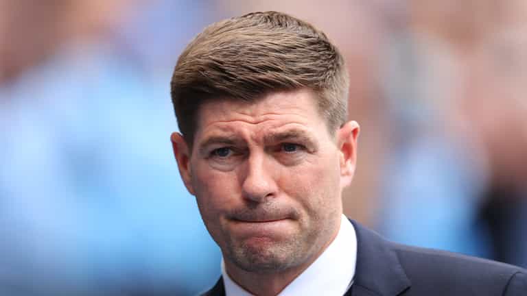 Man City fans taunt Steven Gerrard after beating Liverpool to Premier League title Man City fans taunt Steven Gerrard after beating Liverpool to Premier League title