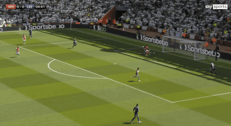 Illan Meslier makes shocking mistake to gift Arsenal the lead against Leeds Illan Meslier makes shocking mistake to gift Arsenal the lead against Leeds