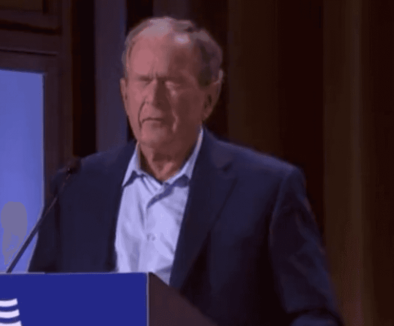 Moment George W Bush accidentally condemns his own ‘brutal Iraq invasion’ instead of Ukraine Moment George W Bush accidentally condemns his own ‘brutal Iraq invasion’ instead of Ukraine