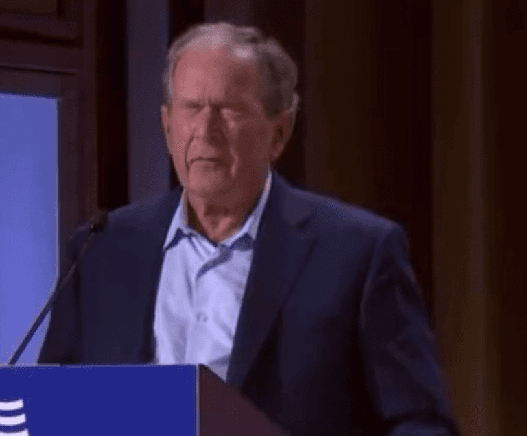 Moment George W Bush accidentally condemns his own ‘brutal Iraq invasion’ instead of Ukraine Moment George W Bush accidentally condemns his own ‘brutal Iraq invasion’ instead of Ukraine