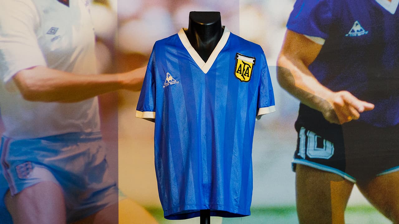Diego Maradona ‘Hand of God’ shirt sells for millions at auction