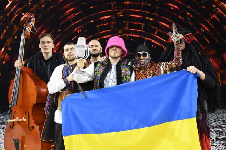 Eurovision winners sell trophy for £700K to buy drones for Ukrainian war effort Eurovision winners sell trophy for £700K to buy drones for Ukrainian war effort