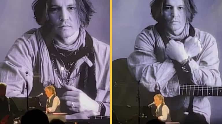 Paul McCartney plays video of friend Johnny Depp at Seattle concert Paul McCartney plays video of friend Johnny Depp at Seattle concert