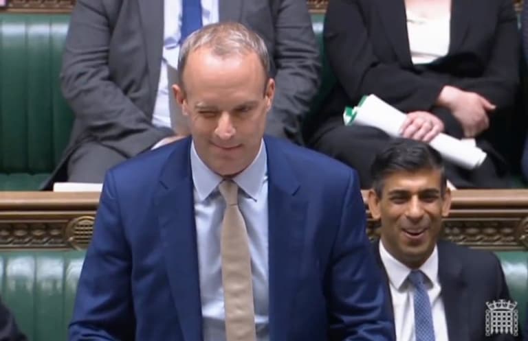 PMQs: Dominic Raab winks at Angela Rayner as deputies clash over strikes PMQs: Dominic Raab winks at Angela Rayner as deputies clash over strikes