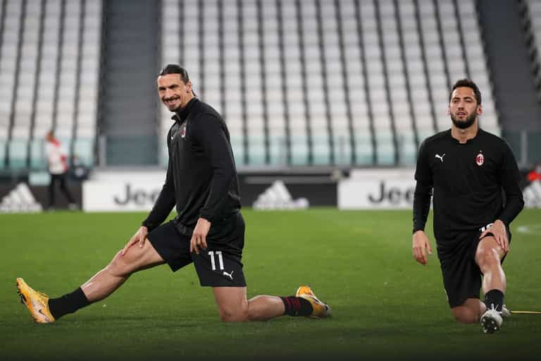 Hakan Calhanoglu bodies Zlatan Ibrahimovic after being trolled during title parade Hakan Calhanoglu bodies Zlatan Ibrahimovic after being trolled during title parade